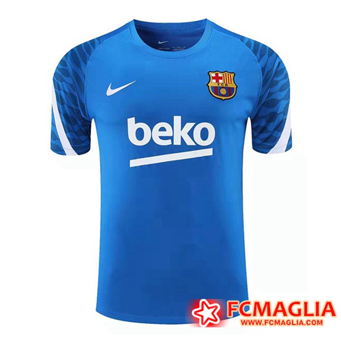 T Shirt Allenamento FC Barcellona Blu/Bianca 2021/2022