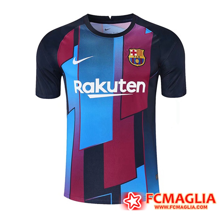 T Shirt Allenamento FC Barcellona Rosso/Blu/Nero 2021/2022