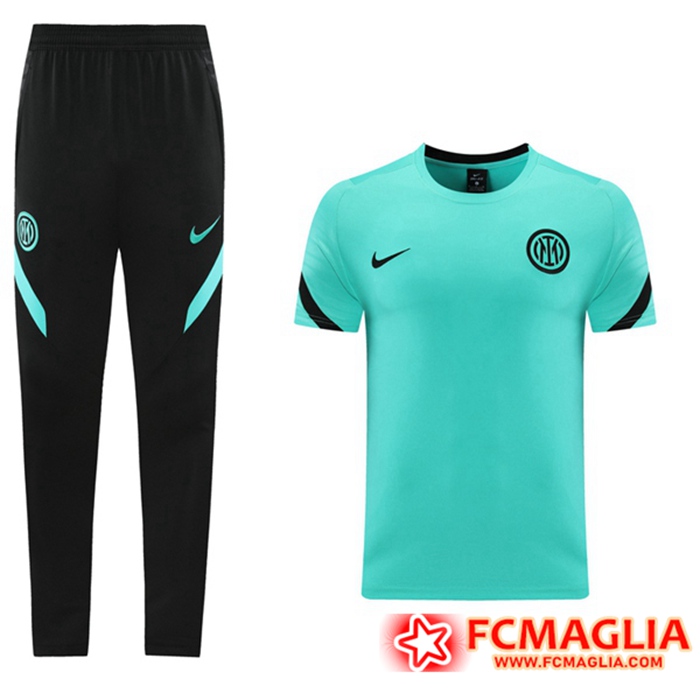 Kit Maglia Allenamento Inter Milan + Pantaloni Verde 2021/2022