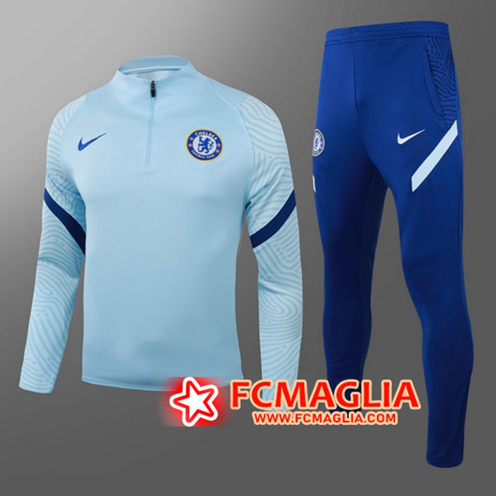 Personalizzare Kit Maglia Polo FC Chelsea Pantaloni Blu 2020/2021