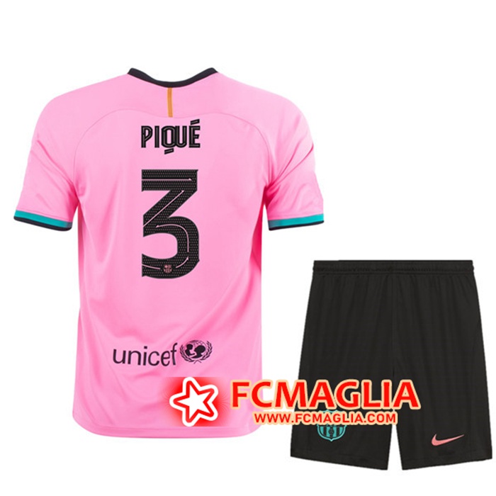 Maglia Calcio FC Barcellona (PIQUÉ 3) Bambinos Terza 2020/2021