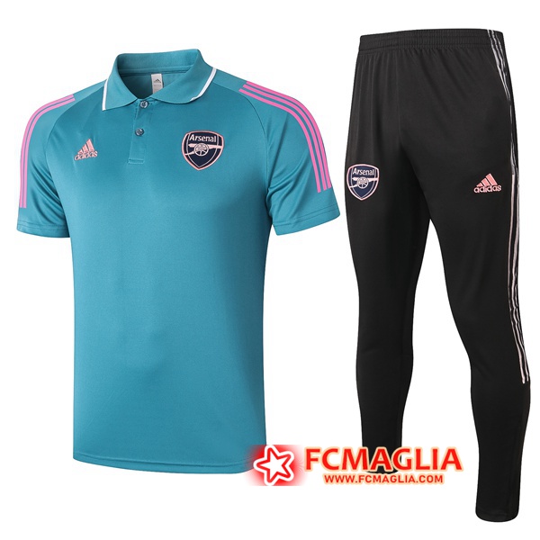 Kit Maglia Polo Arsenal + Pantaloni Verde 2020/2021