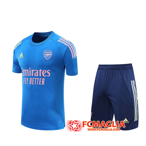 Kit Maglia Allenamento Arsenal + Shorts Blu 2020/2021