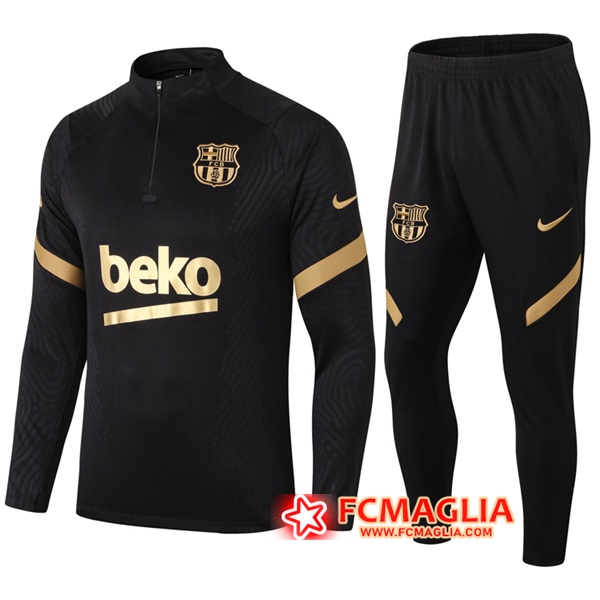 Tuta Allenamento FC Barcellona Nero/Giallo 2020/2021 + Pantaloni