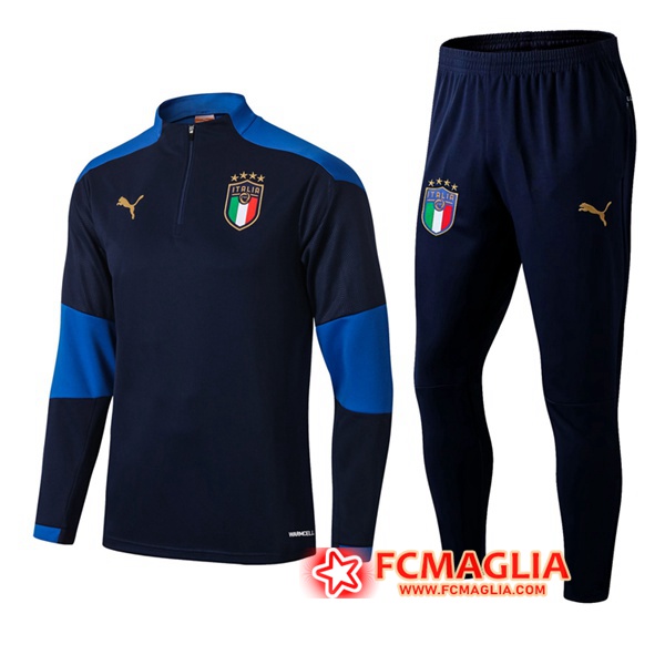 Fcmaglia : Tuta Allenamento Italia Blu Marin 2020/2021 Pantaloni ...