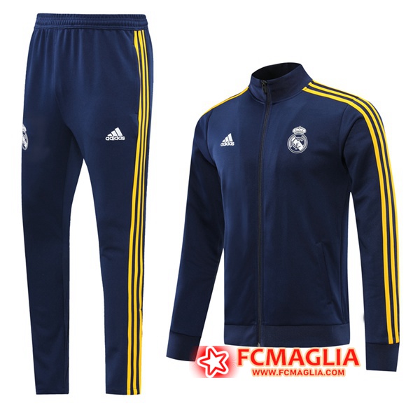 Tuta Allenamento Real Madrid Blu Marin 2020/2021 Giacca + Pantaloni