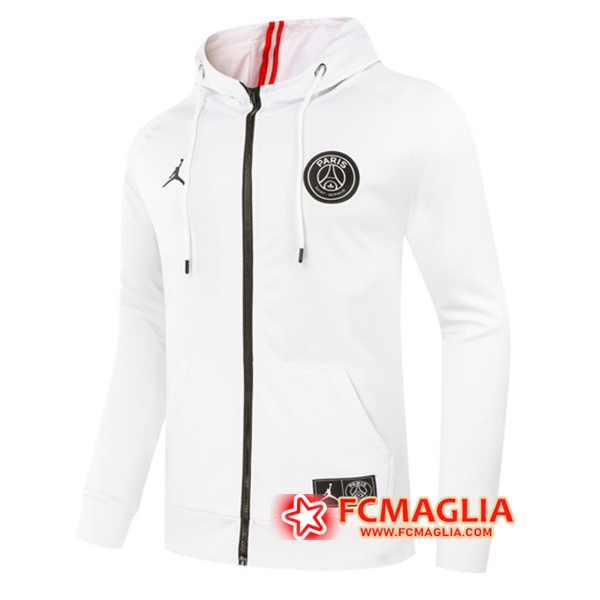 Giacca Con Cappuccio Jordan PSG Bianco 2020-2021 | 11calcio-it