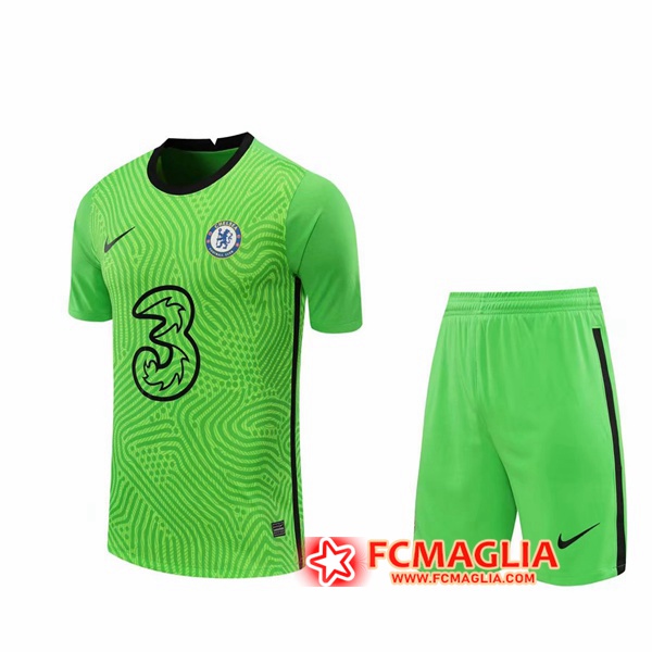 Nuove Maglia Calcio FC Chelsea Portiere Verde 2020/2021