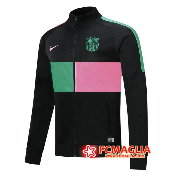 Giacca Calcio FC Barcellona Nero Verde Rosa 19/20