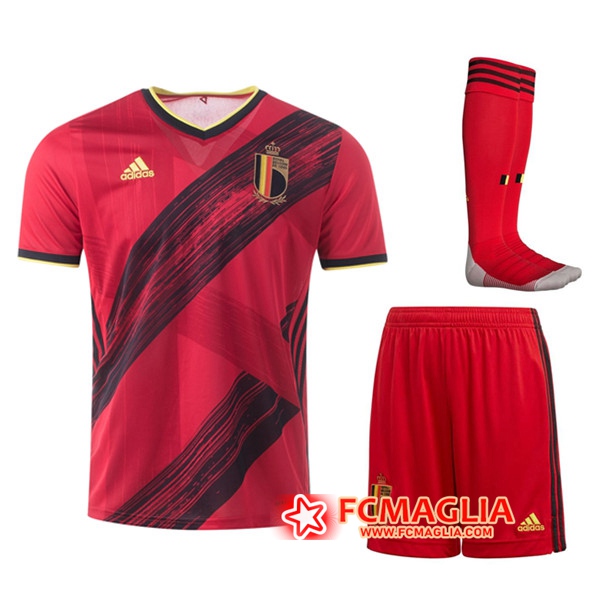 Kit Maglia Calcio Belgio Prima (Pantaloncini+Calzettoni) 2020/2021