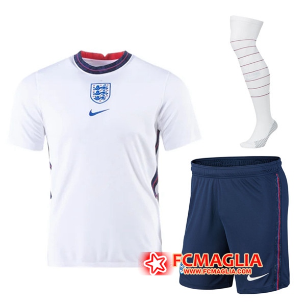 Kit Maglia Calcio Inghilterra Prima (Pantaloncini+Calzettoni) 2020/2021
