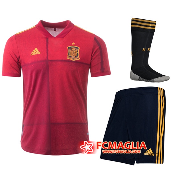 Kit Maglia Calcio Spagna Prima (Pantaloncini+Calzettoni) 2020/2021