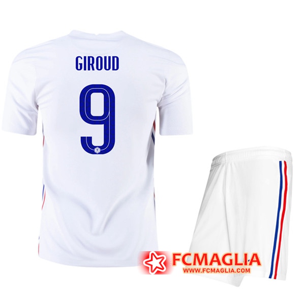 Maglia Calcio UEFA Euro 2020 Francia (Giroud 9) Bambino Seconda