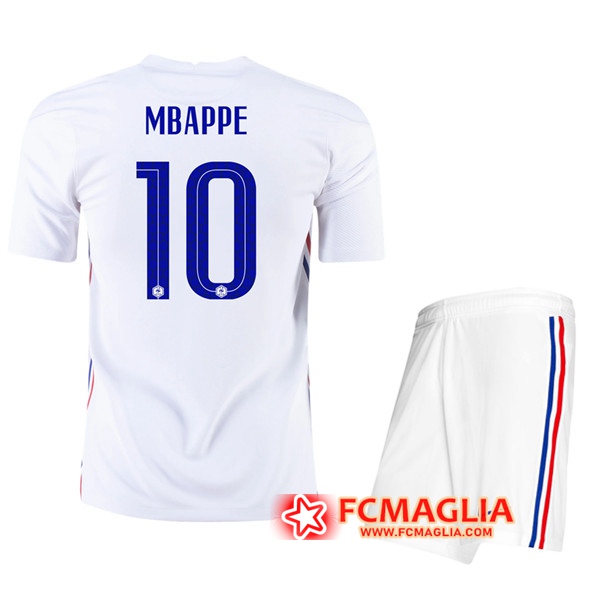 Maglia Calcio UEFA Euro 2020 Francia (Mbappe 10) Bambino Seconda ...