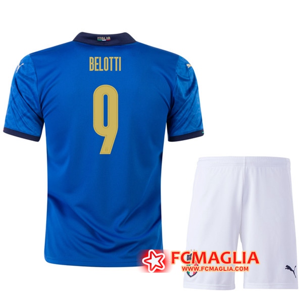 Maglia Calcio UEFA Euro 2020 Italia (BELOTTI 9) Bambino Prima