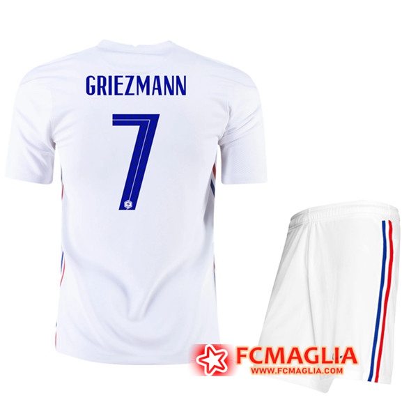 Maglia Calcio UEFA Euro 2020 Francia (Griezmann 7) Bambino Seconda