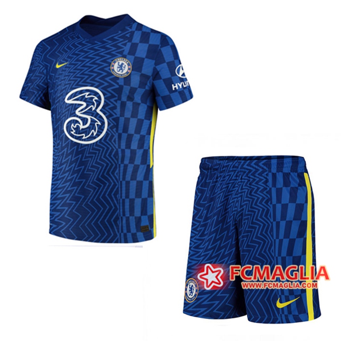 Kit Maglie Calcio FC Chelsea Prima + Pantaloncini 2021/2022