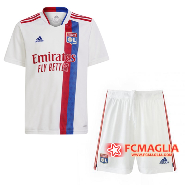 Kit Maglie Calcio Lyon Prima + Pantaloncini 2021/2022