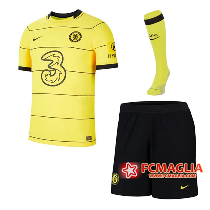 Kit Maglie Calcio FC Chelsea Seconda (Pantaloncini + Calzettoni) 2021/2022