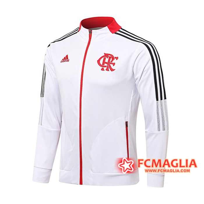 Insieme Giacca Calcio Flamengo Bianca 2021/2022