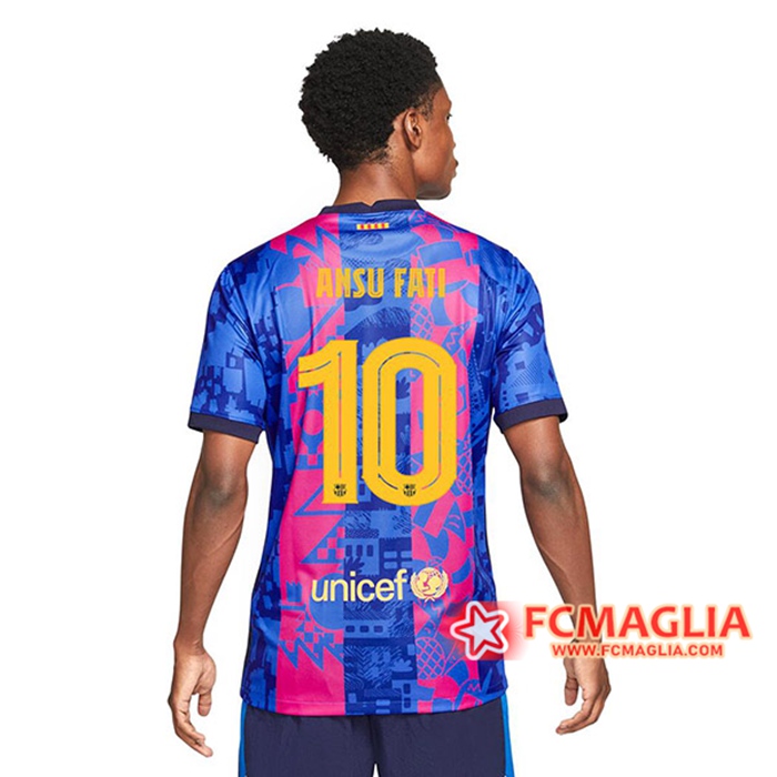 Maglie Calcio FC Barcellona (Ansu Fati 10) Terza 2021/2022