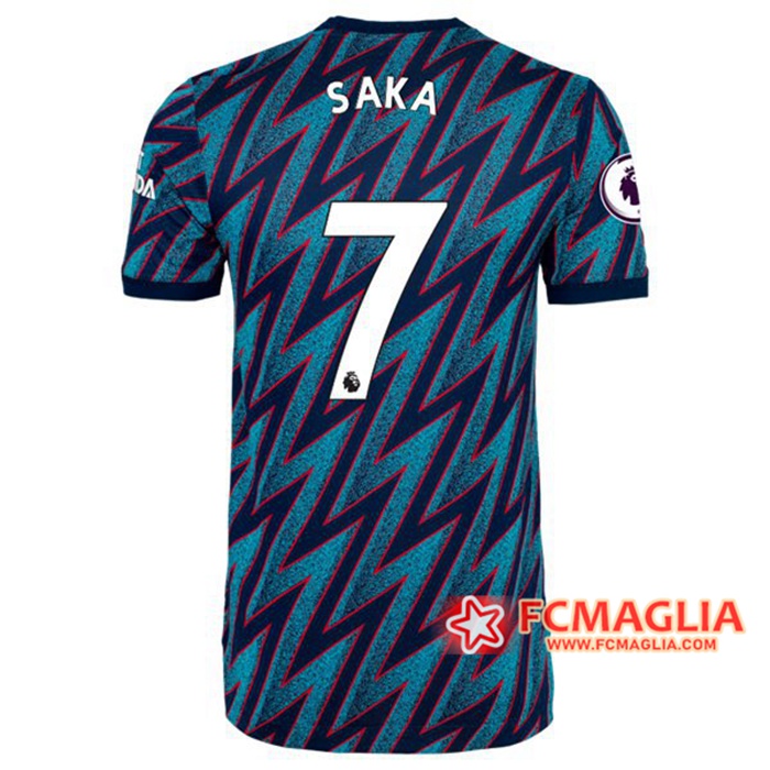 Maglie Calcio FC Arsenal (Bukayo Saka 7) Terza 2021/2022