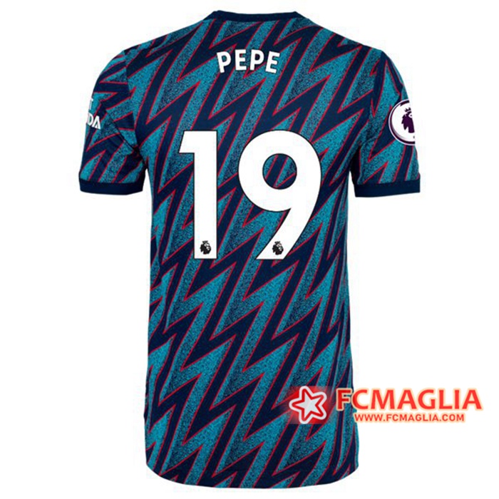 Maglie Calcio FC Arsenal (Nicolas Pepe 19) Terza 2021/2022