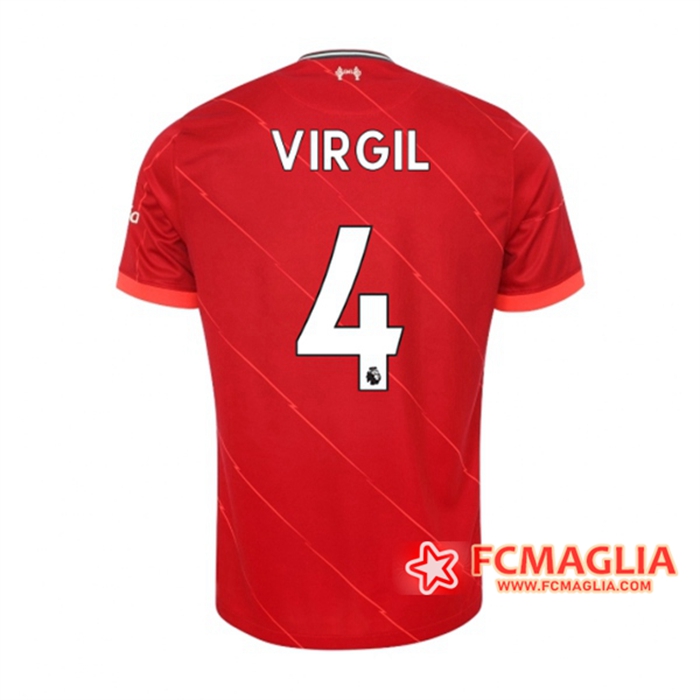 Maglie Calcio FC Liverpool (Virgil 4) Prima 2021/2022