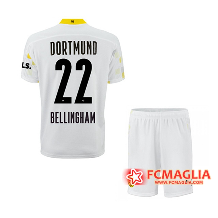 Maglie Calcio Dortmund BVB (Bellingham 22) Bambino Terza 2021/2022