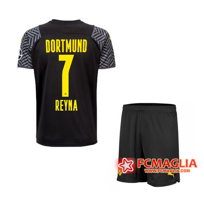 Maglie Calcio Dortmund BVB (Reyna 7) Bambino Seconda 2021/2022