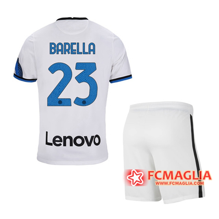 Maglie Calcio Inter Milan (BARELLA 23) Bambino Seconda 2021/2022