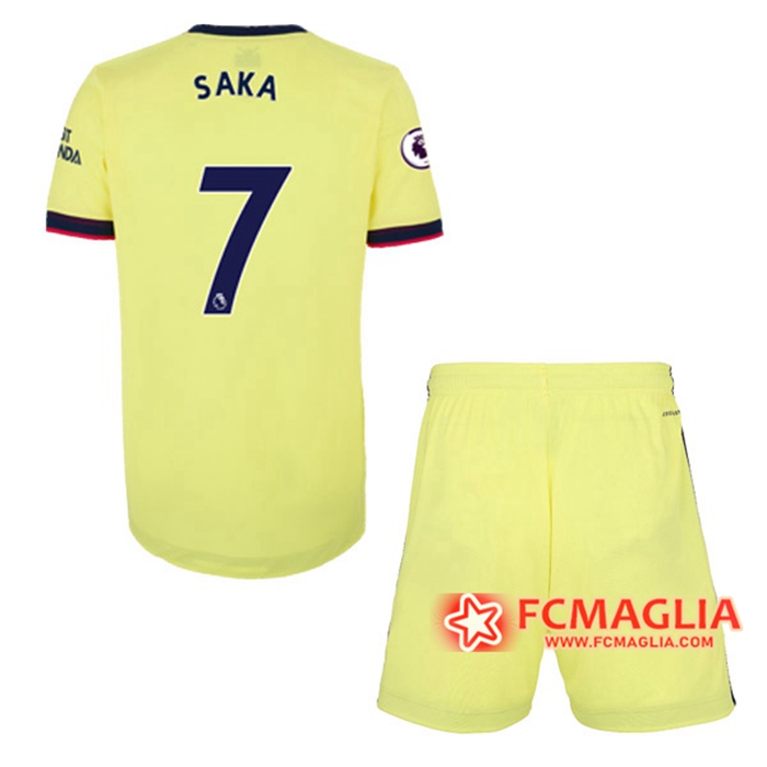 Maglie Calcio FC Arsenal (Bukayo Saka 7) Bambino Seconda 2021/2022