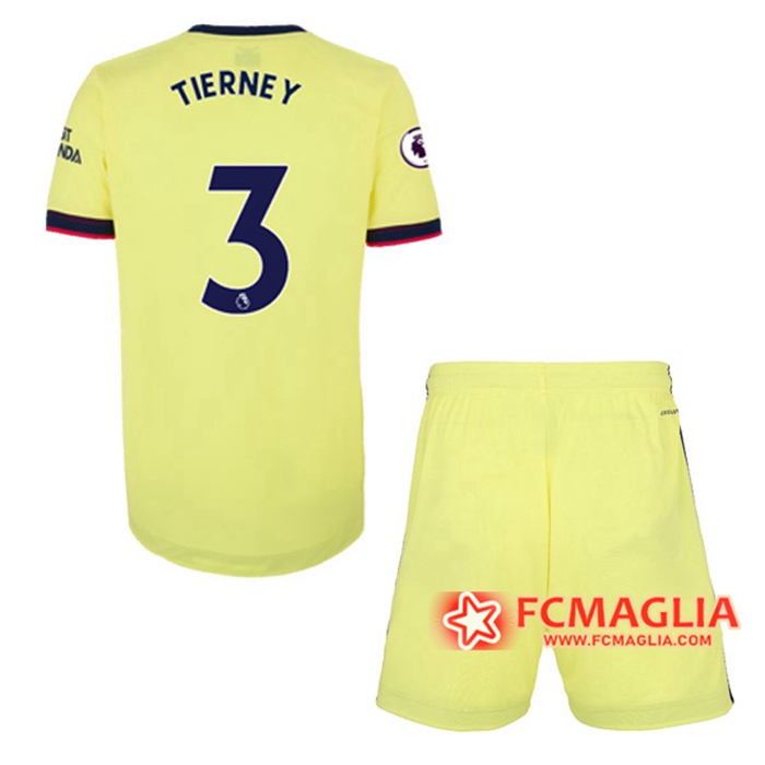 Maglie Calcio FC Arsenal (Kieran Tierney 3) Bambino Seconda 2021/2022