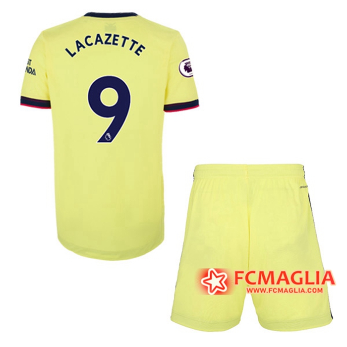 Maglie Calcio FC Arsenal (Alexandre Lacazette 9) Bambino Seconda 2021/2022