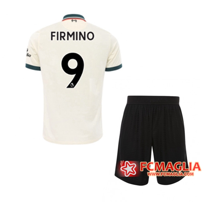 Maglie Calcio FC Liverpool (Roberto Firmino 9) Bambino Seconda 2021/2022