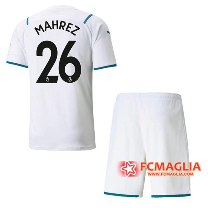 Maglie Calcio Manchester City (MAHREZ 26) Bambino Seconda 2021/2022