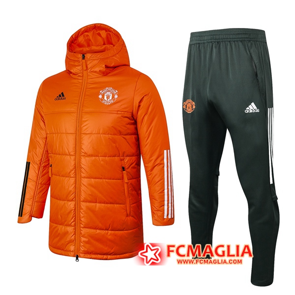 Piumino Calcio Manchester United Arancione + Pantaloni 2020/2021