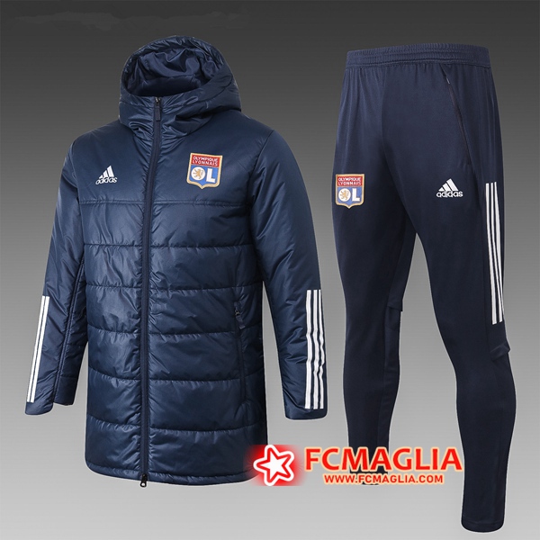 Piumino Calcio Lyon Blu Marin + Pantaloni 2020/2021