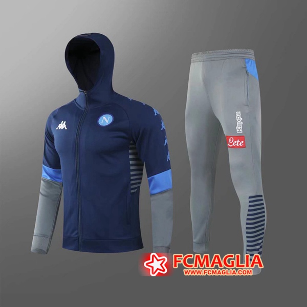 Tuta Allenamento SSC Napoli Blu 2020/2021 Giacca con cappuccio + Pantaloni