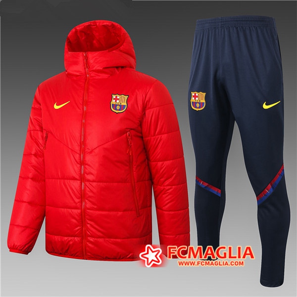 Piumino Calcio FC Barcellona Rosso + Pantaloni 2020/2021