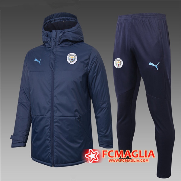 Piumino Calcio Manchester City Blu Marin + Pantaloni 2020/2021