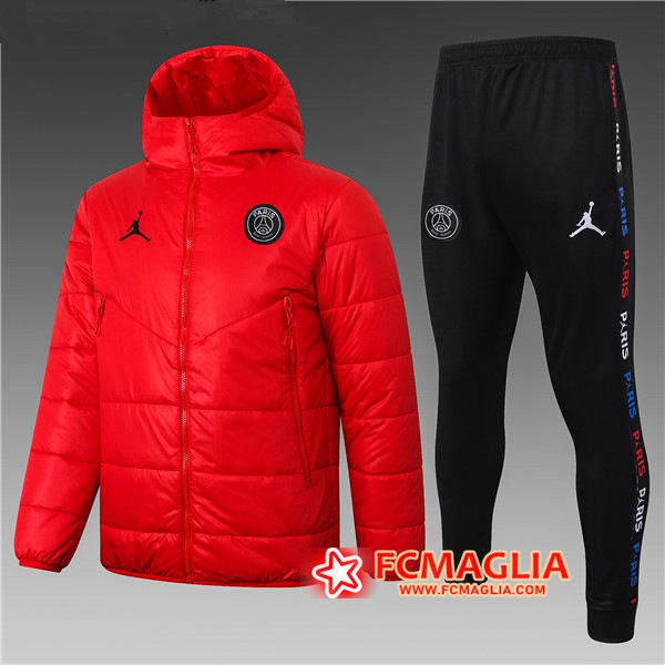 Piumino Calcio PSG Jordan Rosso + Pantaloni 2020/2021