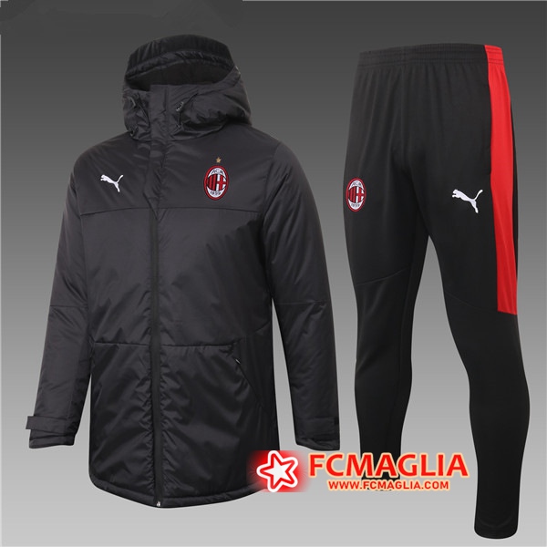 Piumino Calcio Milan AC Nero + Pantaloni 2020/2021