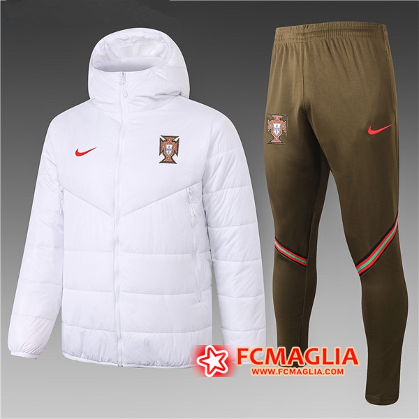 Piumino Calcio Portogallo Bianco + Pantaloni 2020/2021
