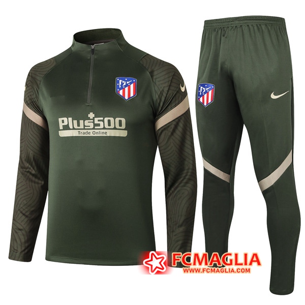 Tuta Allenamento Atletico Madrid Verde 2020/2021 Giacca con cappuccio + Pantaloni
