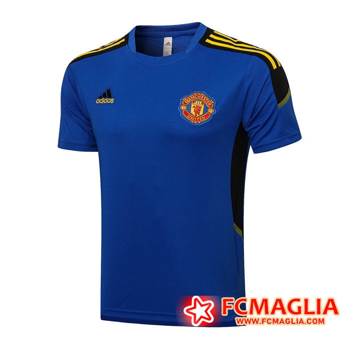 Maglia Polo Manchester United Blu/Nero 2021/2022