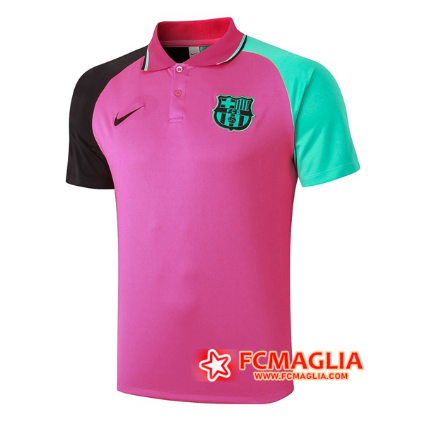 Maglia Polo FC Barcellona Rosa/Nero 2020/2021