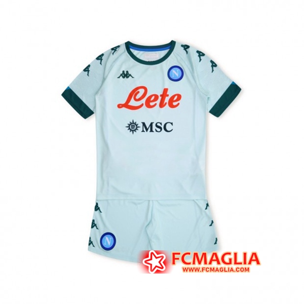 Nuove Maglia Calcio SSC Napoli Bambino Seconda 2020/2021