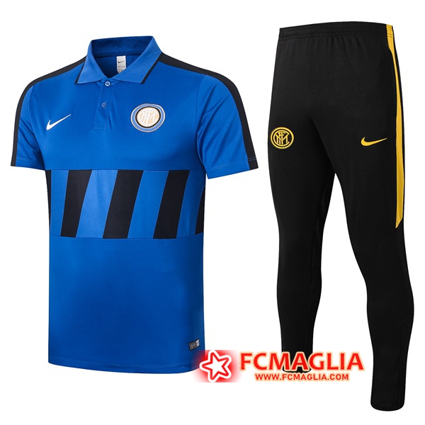Kit Maglia Polo Inter Milan + Pantaloni Blu Nero 2020/2021