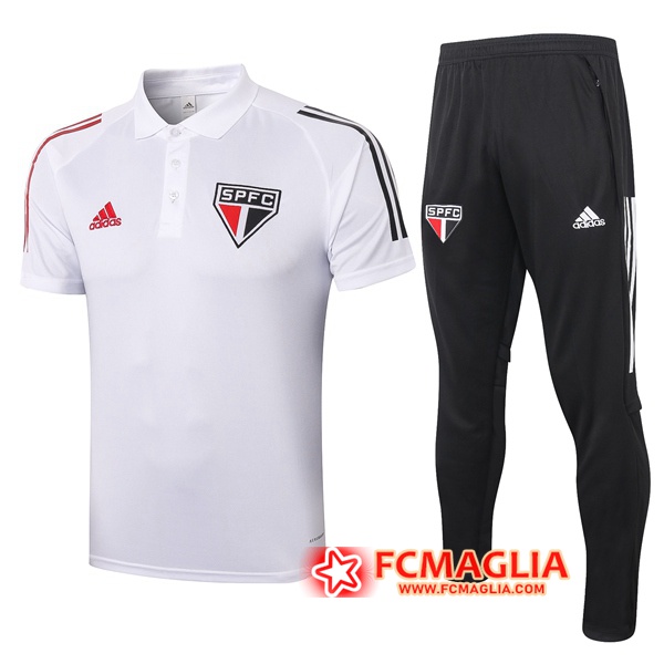 Kit Maglia Polo Sao Paulo FC + Pantaloni Bianco 2020/2021